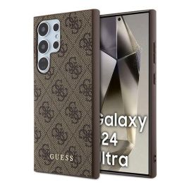 Etui Guess do Samsung S24 Ultra S928 brązowy/brown hardcase 4G Metal Gold Logo