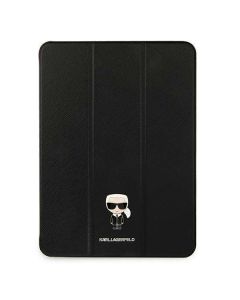 Etui Karl Lagerfeld do iPad 12.9" Pro 2021 Book Cover czarny Saffiano Karl Iconic