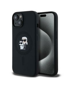 Karl Lagerfeld KLHMP15MSCMKCRHK iPhone 15 Plus / 14 Plus 6.7" czarny/black hardcase Silicone Karl & Choupette MagSafe