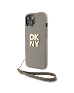 Etui DKNY do iPhone 15 Plus 6.7" beżowy/beige hardcase Wrist Strap Stock Logo