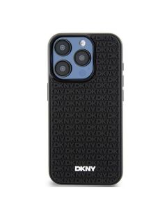 Etui DKNY do iPhone 15 Plus 6.7" czarny/black hardcase 3D Rubber Repeat Pattern