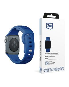 3MK Silicone Watch Strap Niebieski/Blue dla Apple Watch 42/44/45/49mm