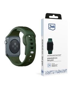 3MK Silicone Watch Strap Ciemnozielony/ Dark Green dla Apple Watch 42/44/45/49mm