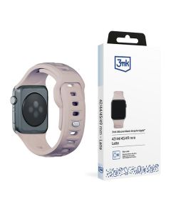 3MK Silicone Watch Strap różowobeżowy/ latte dla Apple Watch 42/44/45/49mm