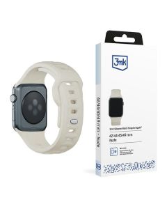 3MK Silicone Watch Strap beżowy/beige dla Apple Watch 42/44/45/49mm