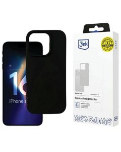 3MK Silicone Case iPhone 16 Pro 6.3" czarny/black