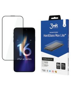 3MK HardGlass Max Lite iPhone 16 Pro 6.3 czarny/black, Fullscreen Glass Lite