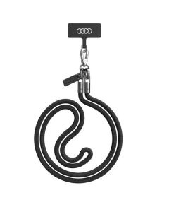 Audi uniwersalna smycz do telefonu 120cm 6mm crossbody czarny/black AU-CBL8-R8/D1-BK