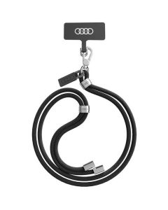 Audi uniwersalna smycz do telefonu 120cm 6mm crossbody czarny/black AU-CBL6-R8/D1-BK