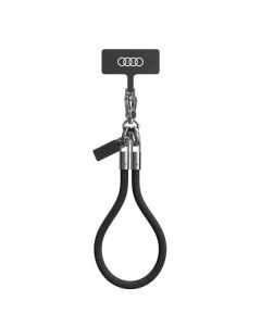 Audi uniwersalna smycz do telefonu 28cm 8mm czarny/black AU-HSL8-R8/D1-BK