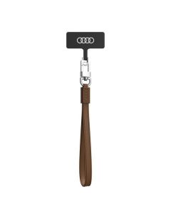 Audi uniwersalna smycz do telefonu 28cm 10mm Leather brązowy/brown AU-HSLSL-GT/D1-BN