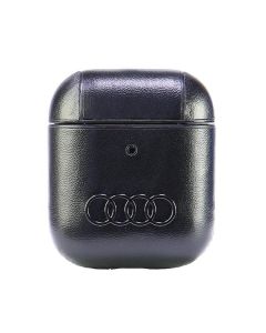 Audi Leather Big Logo AirPods 1/2 cover  czarny/black AU-AP-GT/D3-BK