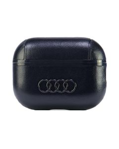 Audi Leather Big Logo AirPods Pro 2 cover czarny/black AU-APP2-GT/D3-BK