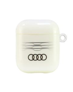 Audi IML Geometric Pattern AirPods  1/2,cover biały/white AU-IMLAP-A6/D3-WE