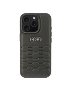 Audi Synthetic Leather iPhone 16 Pro 6.3" czarny/black hardcase AU-TPUPCIP16P-GT/D2-BK