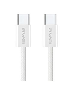 AWEI kabel CL-219T USB-C na USB-C 60W biały/white iPhone 15