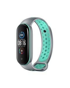 Beline pasek Design Mi Band 7/6/5 szaro-zielony /grey-green