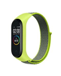 Beline pasek Mi Band 7/6/5/4/3 NylonLoop żółty/yellow