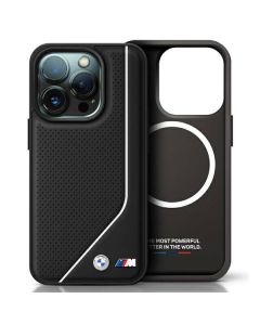 BMW BMHMP16L23PUCPK iPhone 16 Pro 6.3" czarny/black hardcase M Perforated Twisted Line MagSafe