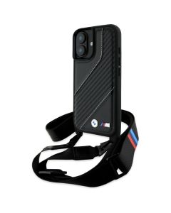 BMW BMHCP16S23PSCCK iPhone 16 6.1"  czarny/black hardcase M Edition Carbon Stripe & Strap