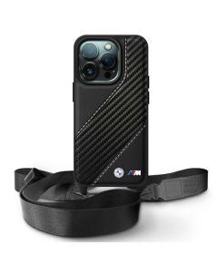 BMW BMHCP16X23PSCCK iPhone 16 Pro Max  6.9" czarny/black hardcase M Edition Carbon Stripe & Strap