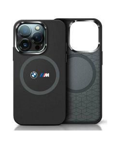 BMW BMHMP16S23SROK iPhone 16 6.1"  czarny/black hardcase M Silicone Printed Ring MagSafe