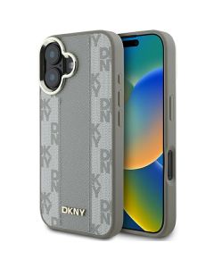 DKNY DKHMP16SPCPVSLE iPhone 16 6.1" beżowy/beige hardcase Checkered Pattern Magsafe