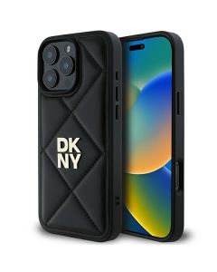 DKNY DKHCP16XPQDSLK iPhone 16 Pro Max 6.9" czarny/black Quilted Stack Logo