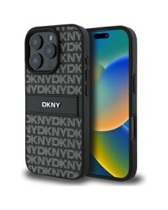 DKNY DKHCP16LPRTHSLK iPhone 16 Pro 6.3"  czarny/black hardcase Texture Pattern Tonal Stripe