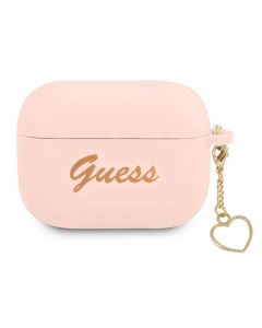 Etui Guess do AirPods Pro cover różowy/pink Silicone Charm Collection