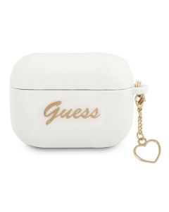 Etui Guess do AirPods Pro cover biały/white Silicone Charm Collection
