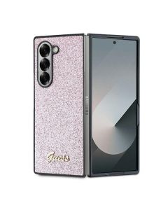 Guess GUHCZFD6HGGSHP Z Fold6 F956 różowy/pink hardcase 4G Glitter Script