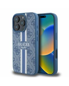 Guess GUHMP16XP4RPSB iPhone 16 Pro Max 6.9" niebieski/blue hardcase 4G Printed Stripes MagSafe