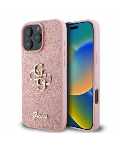 Guess GUHCP16XHG4SGP iPhone 16 Pro Max 6.9" różowy/pink hardcase Fixed Glitter Big 4G