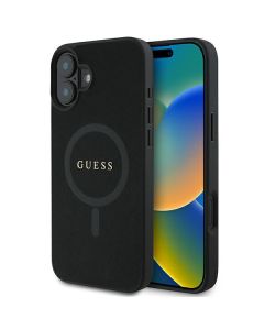 Guess GUHMP16MPSAHMCK iPhone 16 Plus 6.7" czarny/black hardcase Saffiano Classic Logo MagSafe