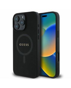 Guess GUHMP16XPSAHMCK iPhone 16 Pro Max 6.9" czarny/black hardcase Saffiano Classic Logo MagSafe