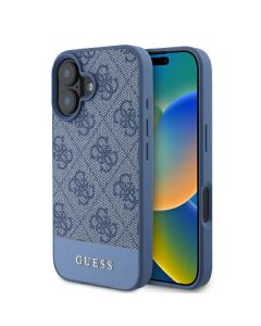 Guess GUHCP16SG4GLBL iPhone 16 6.1" niebieski/blue hardcase 4G Bottom Stripe