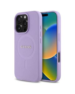 Guess GUHMP16XPSAHMCU iPhone 16 Pro Max 6.9" fioletowy/purple harcase Saffiano MagSafe