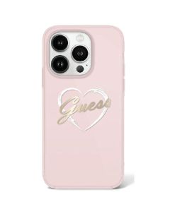 Guess GUHCP16LHCHGSPP iPhone 16 Pro 6.3" różowy/pink hardcase IML Heart