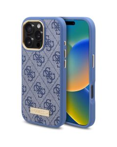 Guess GUHMP16LU4GPRB iPhone 16 Pro 6.3" niebieski/blue hardcase 4G Logo Plate MagSafe