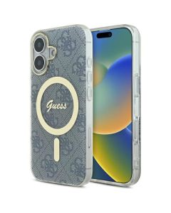 Guess GUHMP16SH4STB iPhone 16 6.1" niebieski/blue hardcase IML 4G MagSafe