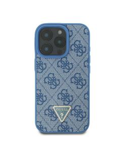 Guess GUHCP16SP4TDSCPB iPhone 16 6.1" niebieski/blue hardcase Leather Metal Logo Strass Crossbody