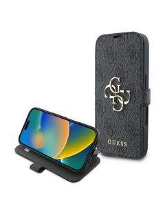 Guess GUBKP16S4GMGGR iPhone 16 6.1" czarny/black book 4G Metal Logo