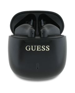 Guess słuchawki Bluetooth GUTWSJ14ESGKTWS + stacja dokująca czarny/black Printed Classic Logo