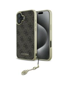 Guess GUHCP16SGF4GBR iPhone 16 6.1"  brązowy/brown hardcase 4G Charms Collection