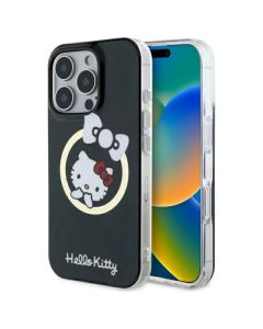 Hello Kitty HKHMP16LHFLBK iPhone 16 Pro 6,3" czarny/black hardcase IML Fun bow Magsafe