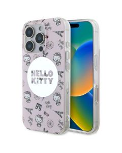 Hello Kitty HKHMP16LHAOPP iPhone 16 Pro 6,3" różowy/pink hardcase IML All Over Paris Magsafe