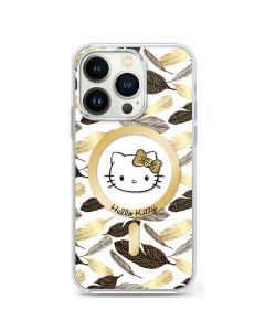 Hello Kitty HKHMP16XHGLEH iPhone 16 Pro  Max 6.9" biały/white hardcase IML Golden Leaves MagSafe