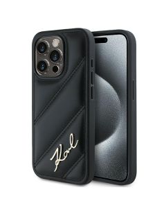 Karl Lagerfeld KLHCP13XPQDSMGK iPhone 13 Pro Max 6.7" czarny/black hardcase Diagonal Quilted Script