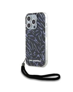 Karl Lagerfeld KLHCP15XHZBPKCCU iPhone 15 Pro Max 6.7" fioletowy/purple Zebra With Cord